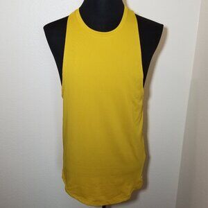 Without Walls Mens XS Mustard Yellow Athletic Tank Top Workout Gym Active NWOT
